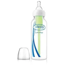شیشه شیر طلقی باریک 250 میل آپشن پلاس Dr browns