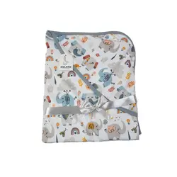 پتو نوزاد کلاه دار طرح فیل چهارفصل دولانو Dolano