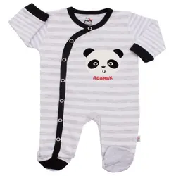سرهمی جورابدار آدمک طرح پاندا سایز نوزادی تا 9 ماه