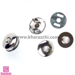 دکمه آهن ربایی مک دار  1.7cm نقره ای