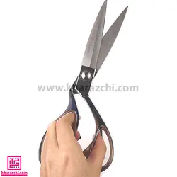 قیچی بزرگ فلزی دسته نقره ای