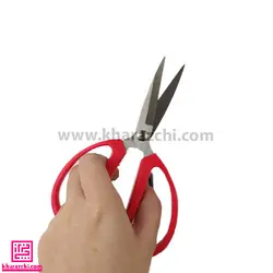 قیچی نمد دوزی دسته قرمز ژله ای سایز 1