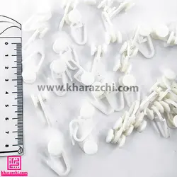گیره پرده پلاستیکی چرخ دار باز شو - تکی و بسته ای