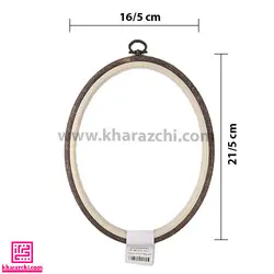 کارگاه ژله ای بیضی نورگه طرح چوب قهوه ای 21.5*16.5