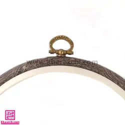 کارگاه ژله ای بیضی نورگه طرح چوب قهوه ای 25.5*20