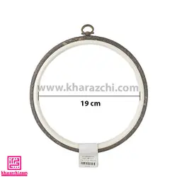 کارگاه ژله ای گرد نورگه طرح چوب قهوه ای 19cm