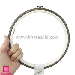 کارگاه ژله ای گرد نورگه طرح چوب قهوه ای 19cm