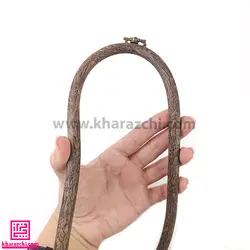 کارگاه ژله ای گرد نورگه طرح چوب قهوه ای 19cm