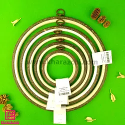 کارگاه ژله ای گرد نورگه طرح چوب قهوه ای 19cm