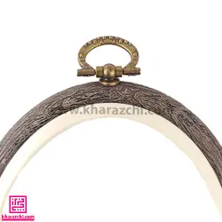 کارگاه ژله ای بیضی نورگه طرح چوب قهوه ای 14*10