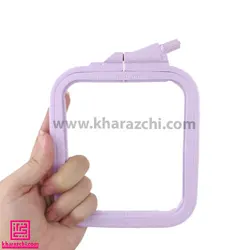 کارگاه گلدوزی مربع نورگه 11cm یاسی