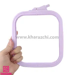 کارگاه گلدوزی مربع نورگه 16.5cm یاسی