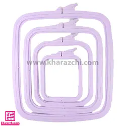 کارگاه گلدوزی مربع نورگه 16.5cm یاسی