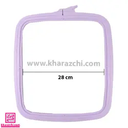 کارگاه گلدوزی مربع نورگه 28cm یاسی