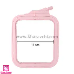 کارگاه گلدوزی مربع نورگه 11cm صورتی