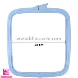 کارگاه گلدوزی مربع نورگه 28cm آبی