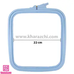 کارگاه گلدوزی مربع نورگه 22cm آبی