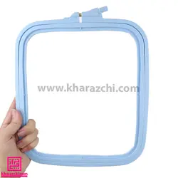 کارگاه گلدوزی مربع نورگه 22cm آبی