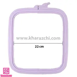 کارگاه گلدوزی مربع نورگه 22cm یاسی
