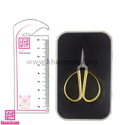 قیچی فانتزی تیغه کوتاه کد 2 مینی JieNuo طلایی