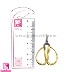 قیچی فانتزی تیغه کوتاه کد 2 مینی JieNuo طلایی