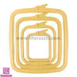 کارگاه گلدوزی مربع نورگه 16.5cm کرم