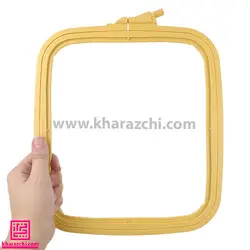 کارگاه گلدوزی مربع نورگه 22cm کرمی