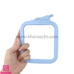 کارگاه گلدوزی مربع نورگه 11cm آبی