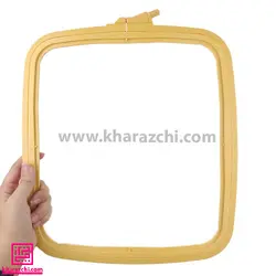کارگاه گلدوزی مربع نورگه 28cm کرمی