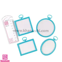 قاب پلاستیکی 4 عددی آبی فیروزه ای