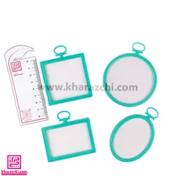 قاب پلاستیکی 4 عددی سبز آبی
