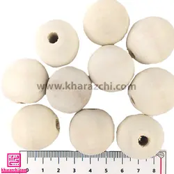 مهره چوبی کد 7 ( 10 عددی ) بزرگ گرد خام سایز 20