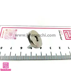 دکمه آهن ربایی درشت 1.9 میل نقره ای