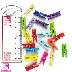 گیره چوبی 2.5 سانت رنگی(10عددی)