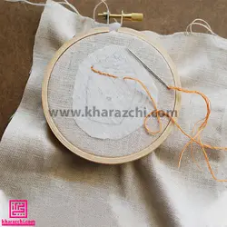 پارچه و پد انتقال طرح گلدوزی آبشور 50 * 45