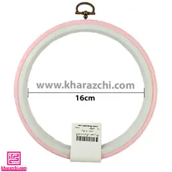 کارگاه ژله ای گرد صورتی کم رنگ 16 سانت