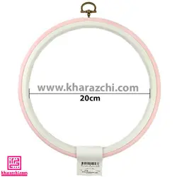 کارگاه ژله ای گرد صورتی کم رنگ 20 سانت