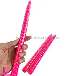 شمع طرح پیچی صورتی شب رنگی