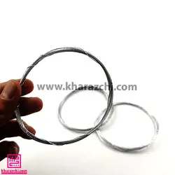 سیم گل سازی حلقه ای نقره ای