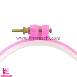 کارگاه پلاستیکی رنگی - صورتی - 11 سانت