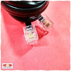 سیم تلفن افشان سوکت دار