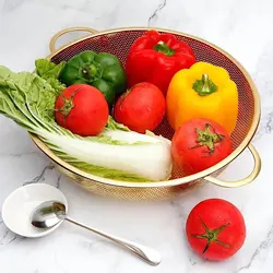 آبکش استیل طلایی