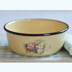 کاسه لعابی گلدار 1.5 لیتر لبه کوتاه