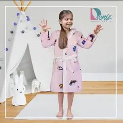 حوله کودک طرح تک شاخ صورتی روشن - deniztowel