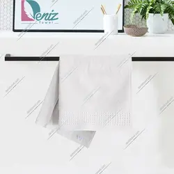 حوله دستی طرح هاروتس رنگ سفید - deniztowel