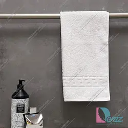 حوله دستی هتلی طرح ورساچه رنگ سفید - deniztowel