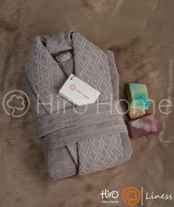 حوله تن پوش بلو طرح لاین رنگ طوسی روشن - deniztowel