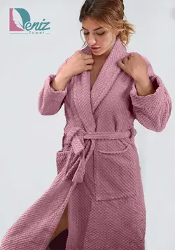 حوله تن پوش طرح هوگو رنگ کالباسی - deniztowel