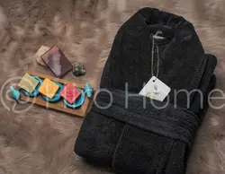 حوله تن پوش بلو طرح ماکرو رنگ مشکی - deniztowel