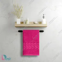 حوله دستی بزرگ طرح آرام رنگ سرخابی - deniztowel